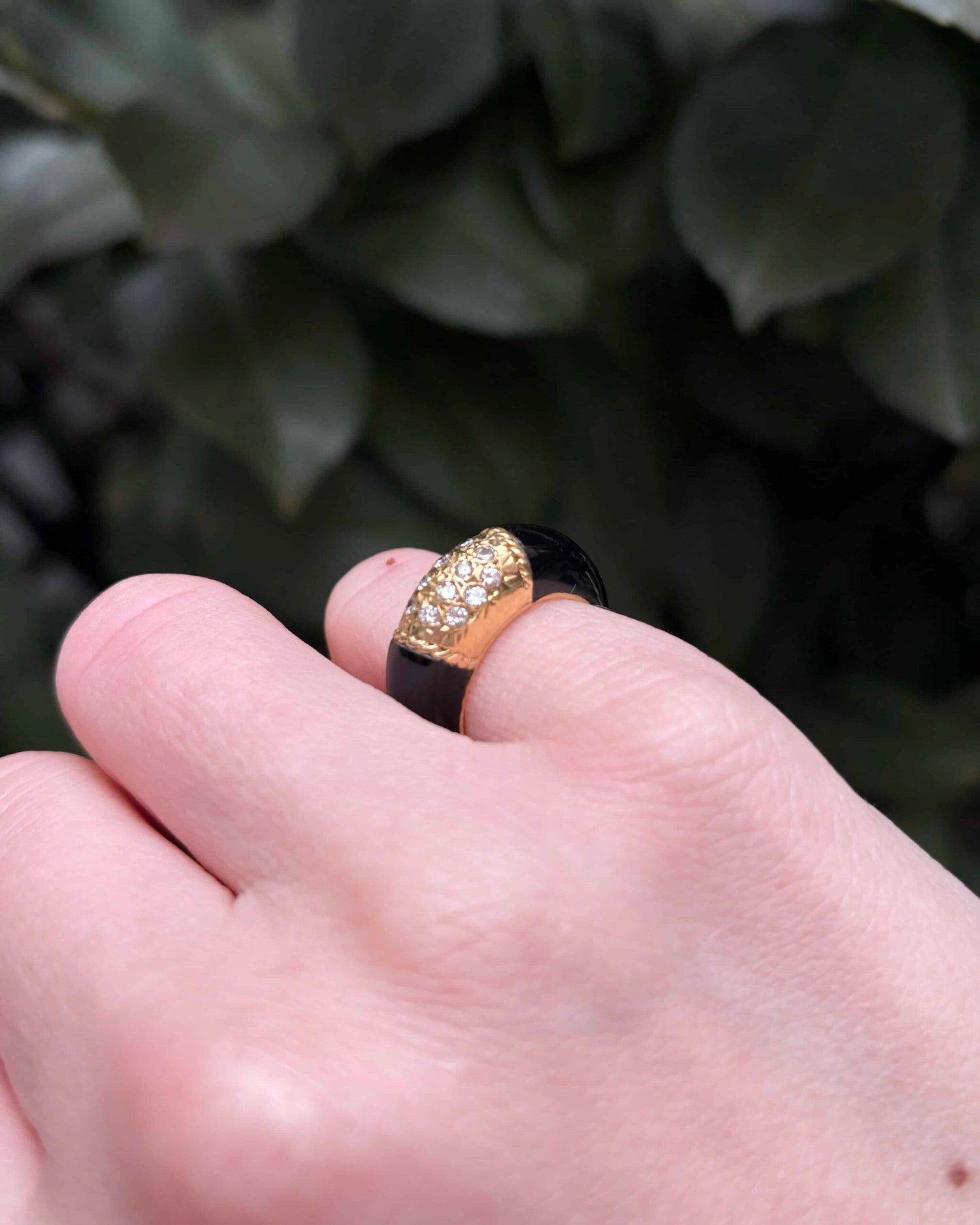 Bague Jonc Vintage 14 Diamants &quot;Holmes&quot;