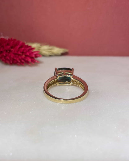 Bague Jonc Andesine 2.40 Carats &amp; Diamants &quot;Merida&quot; - Elliade Paris