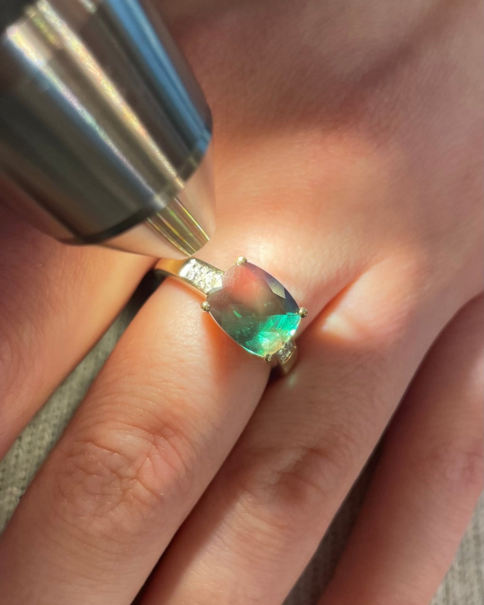 Bague Jonc Andesine 2.40 Carats &amp; Diamants &quot;Merida&quot; - Elliade Paris