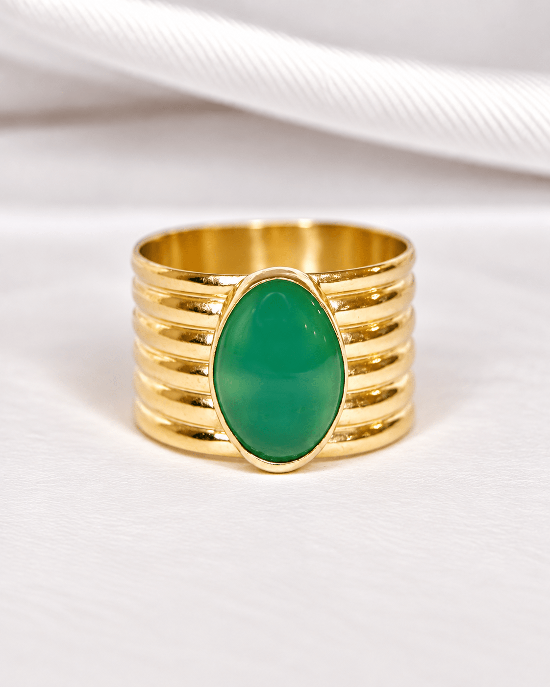 Bague Jonc Calcédoine 0.80 carat "Taliana" - Elliade Paris