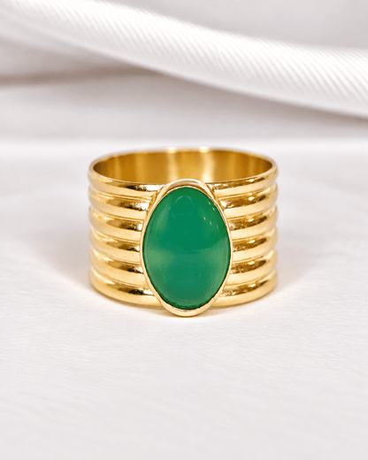 Bague Jonc Calcédoine 0.80 carat "Taliana" - Elliade Paris