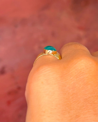Bague Jonc Calcédoine 0.80 carat "Taliana" - Elliade Paris
