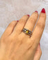 Bague Jonc Citrine 0.90 carat & Diamants "Olinka" - Elliade Paris