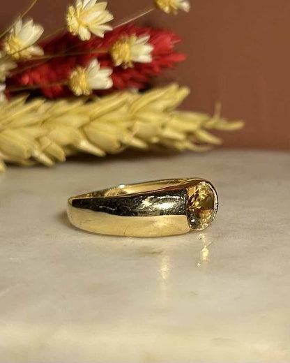Bague Jonc Citrine &quot;Claret&quot; - Elliade Paris