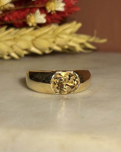 Bague Jonc Citrine &quot;Claret&quot; - Elliade Paris