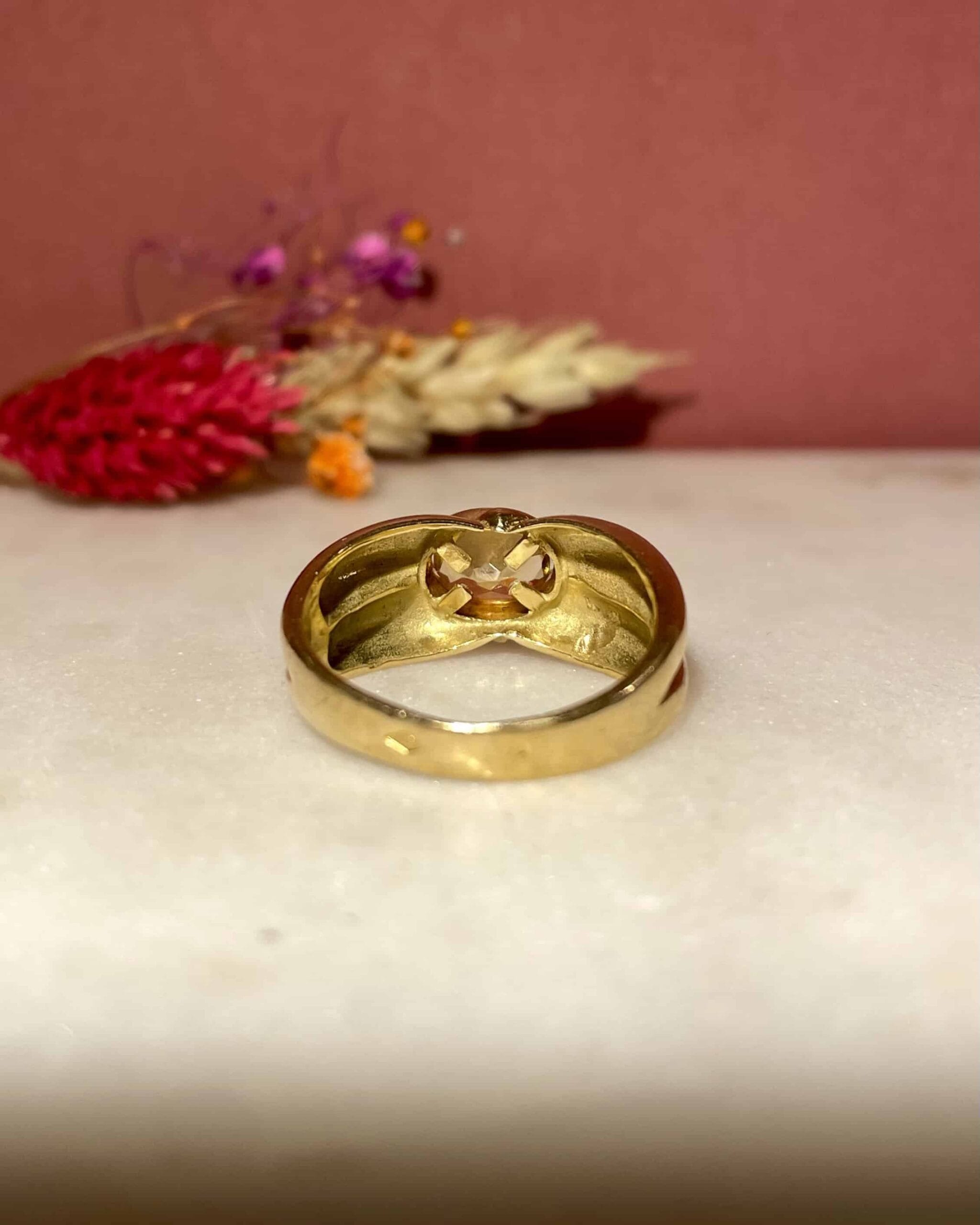 Anillo brazalete de citrino "Nova" de 0,60 quilates