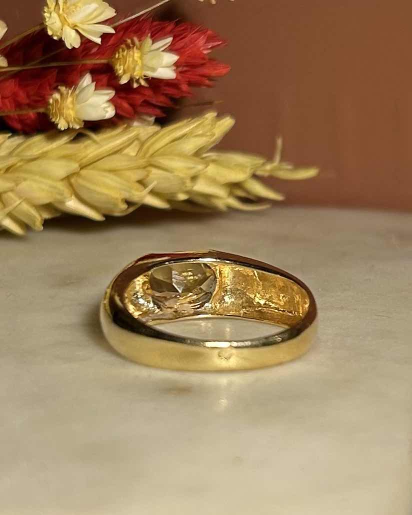 Bague Jonc Citrine "Claret"