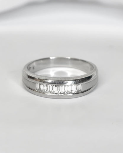 Bague Jonc Demi-Alliance Diamants 0.32 carat "Melinda" - Elliade Paris