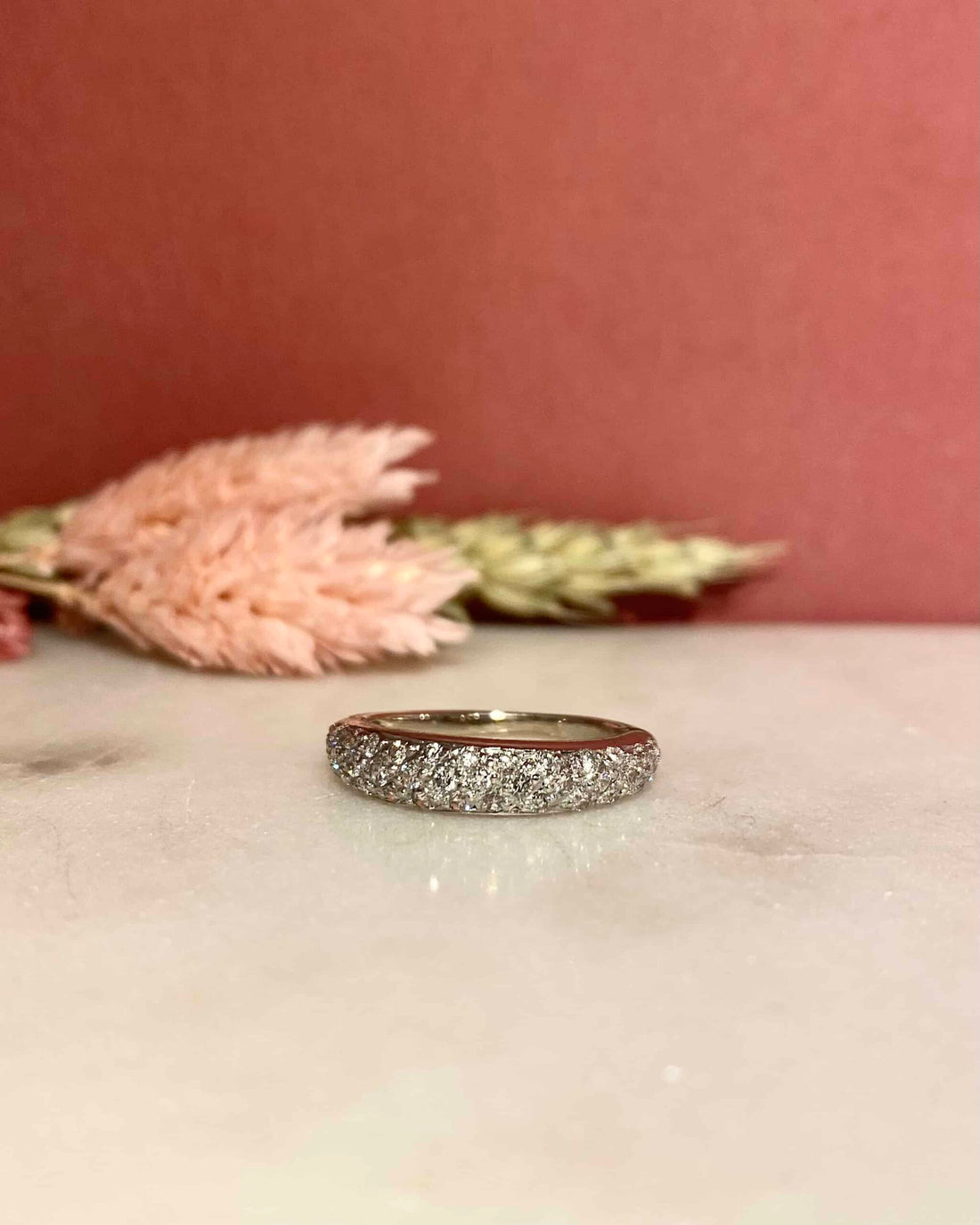 &quot;Evelyn&quot; 41 Diamond River Bangle Ring