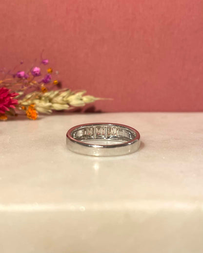 Bague Vintage Jonc 8 Diamants Baguettes &quot;Melinda&quot;