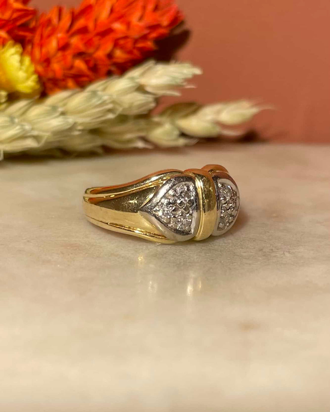 Bague Jonc Deux Ors et Diamants &quot;Safia&quot;