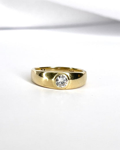 Bague Jonc Diamant 0.15 carat &amp; Or 2,84g "Selma" - Elliade Paris