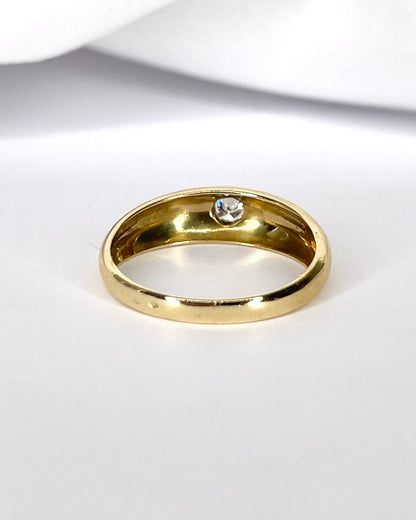 Bague Jonc Diamant 0.20 carat &amp; Or 4,40 g "Lison" - Elliade Paris