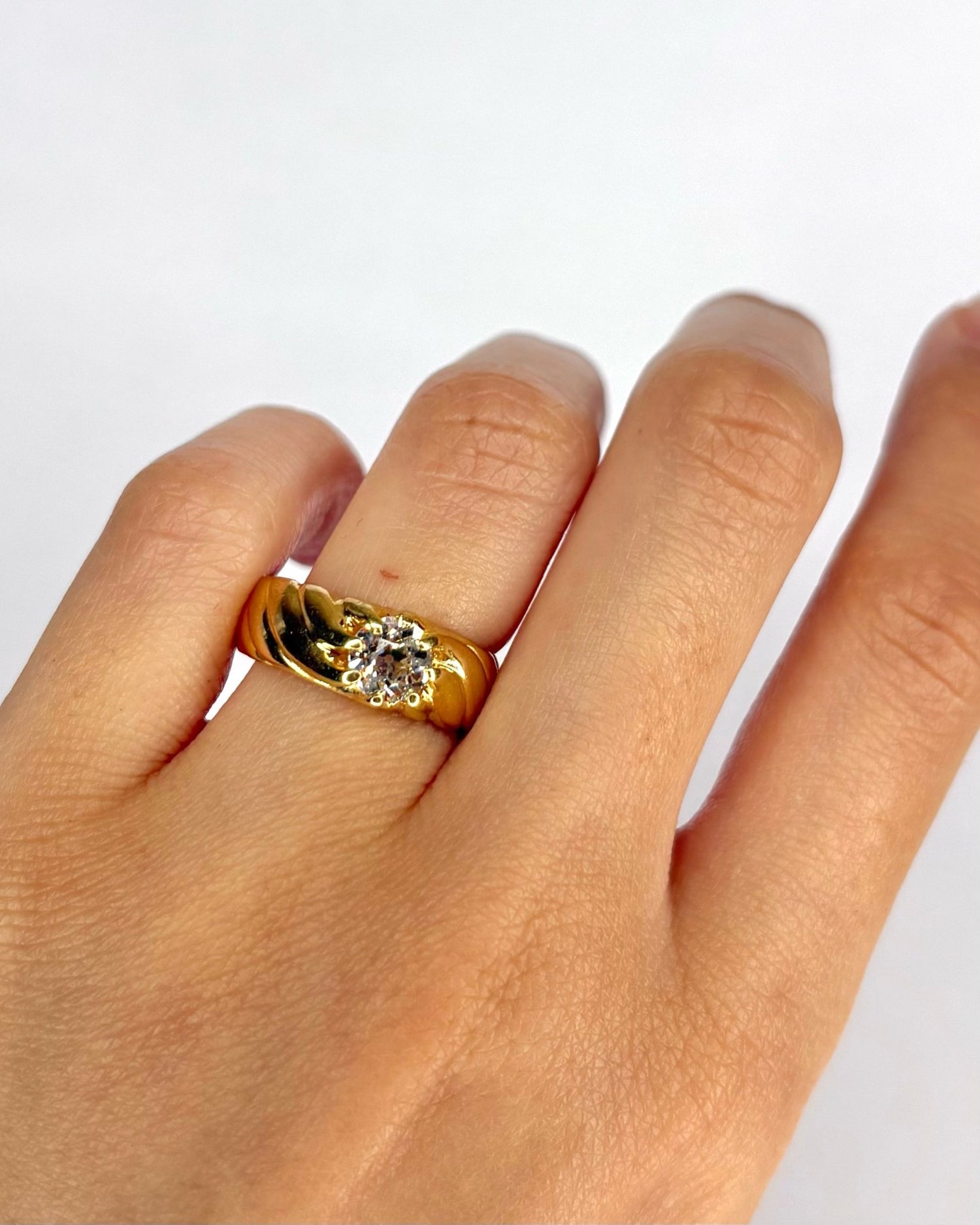 Bague Jonc Diamant 0.90 carat "Charlaine" - Elliade Paris