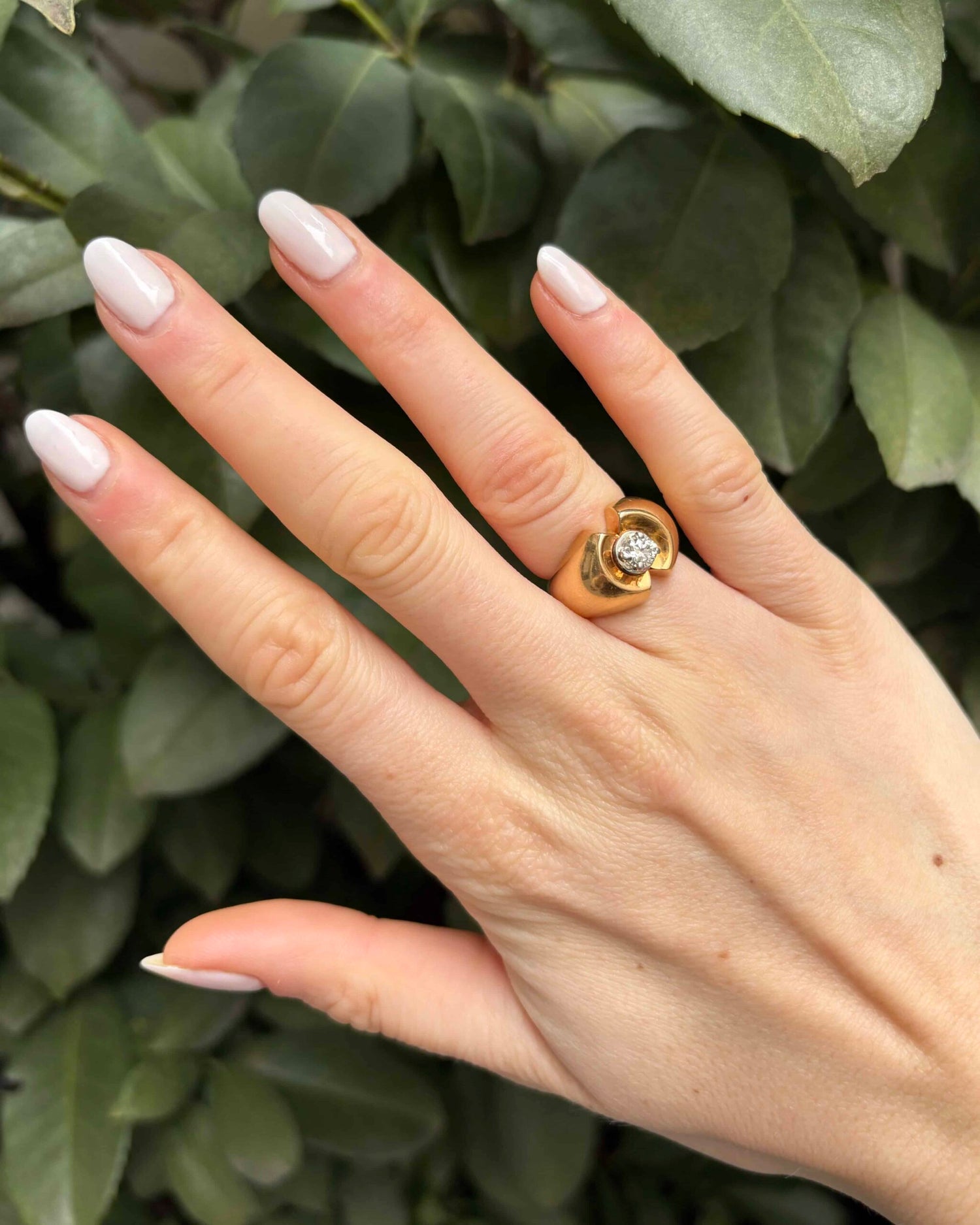 Bague Tank Vintage Diamant 0.50 Carat &quot;Aude&quot;