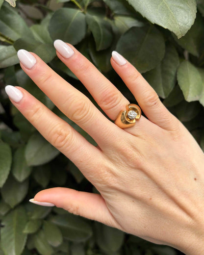 Bague Tank Vintage Diamant 0.50 Carat &quot;Aude&quot;