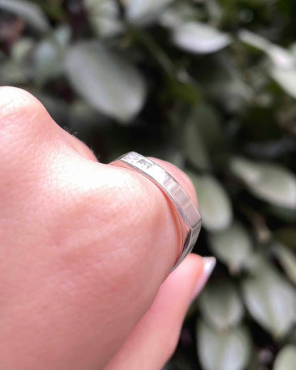 Chevalière Jonc Vintage Diamant &quot;Camille&quot;
