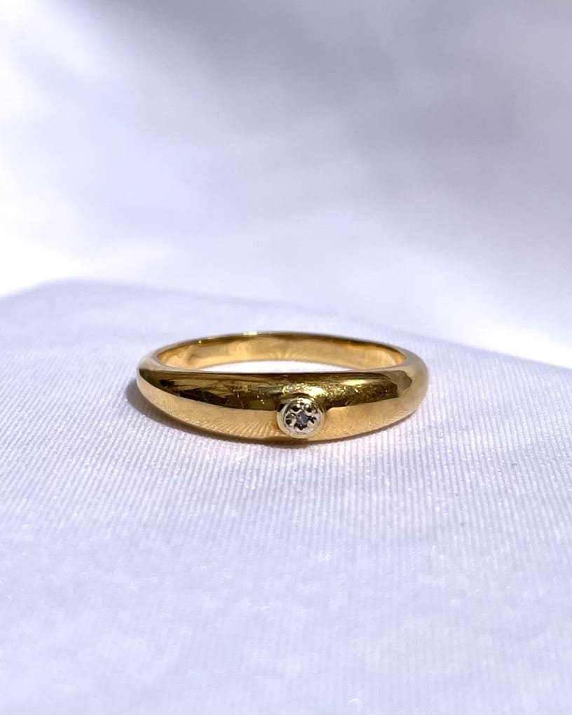 Bague Jonc Diamant &quot;Annabelle&quot; - Elliade Paris