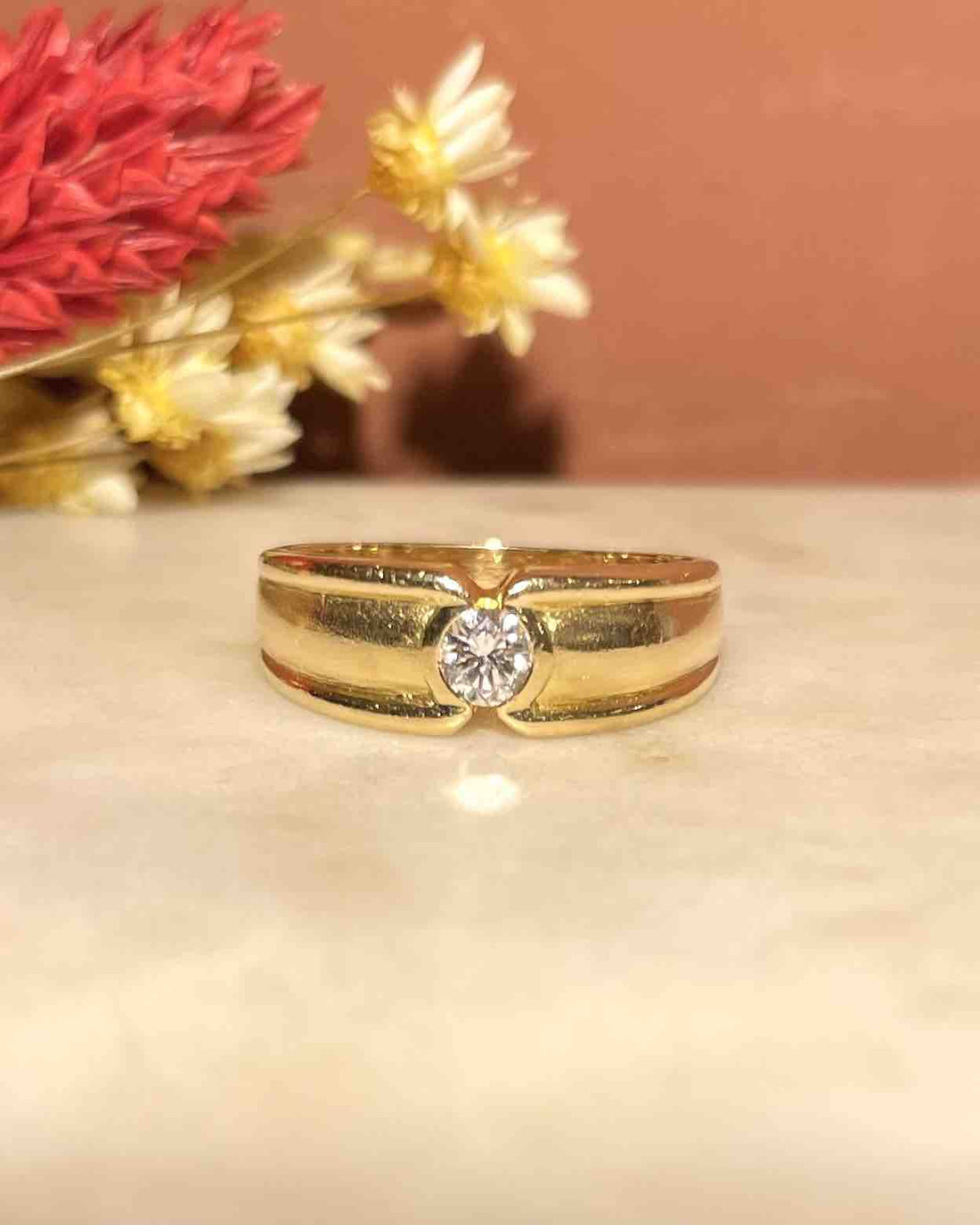 Bague Jonc Diamant &quot;Bamia&quot; - Elliade Paris