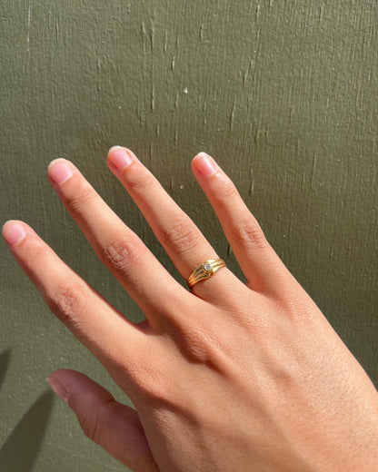 Bague Jonc Diamant &quot;Carmen&quot; - Elliade Paris
