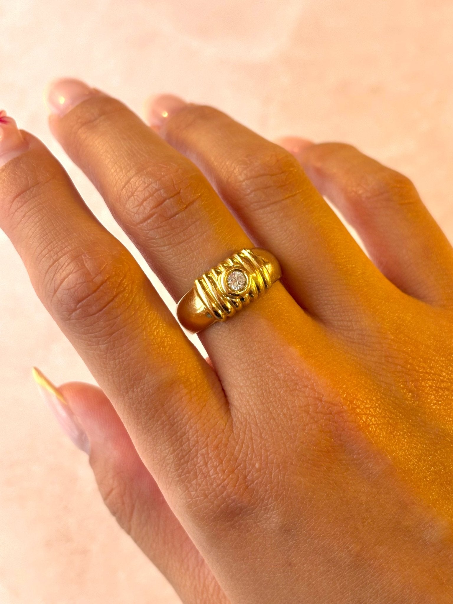 Bague Jonc Diamant &amp; Or 5.84g "Clotilde" - Elliade Paris