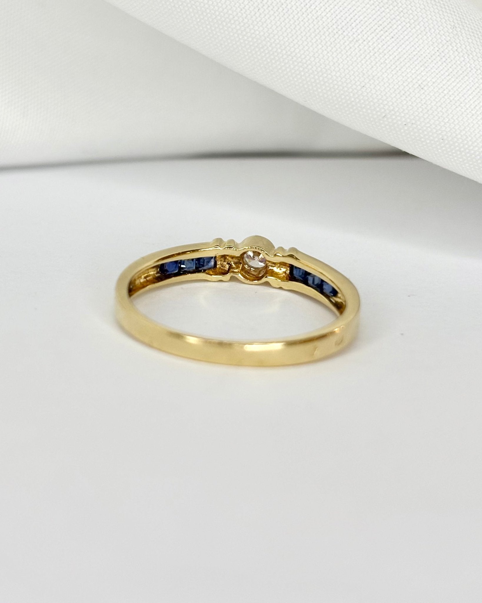 Bague Jonc Diamant &amp; Saphirs "Alexia" - Elliade Paris