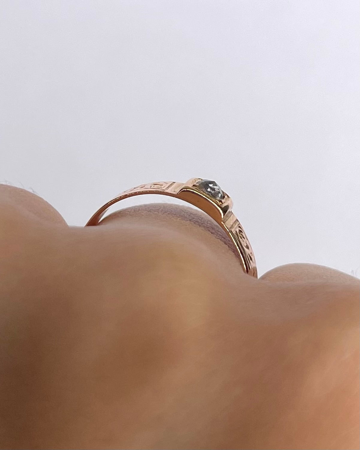 Bague Jonc Diamant Taille Rose 0.25 carat "Ilynia" - Elliade Paris