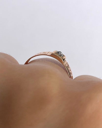 Bague Jonc Diamant Taille Rose 0.25 carat "Ilynia" - Elliade Paris