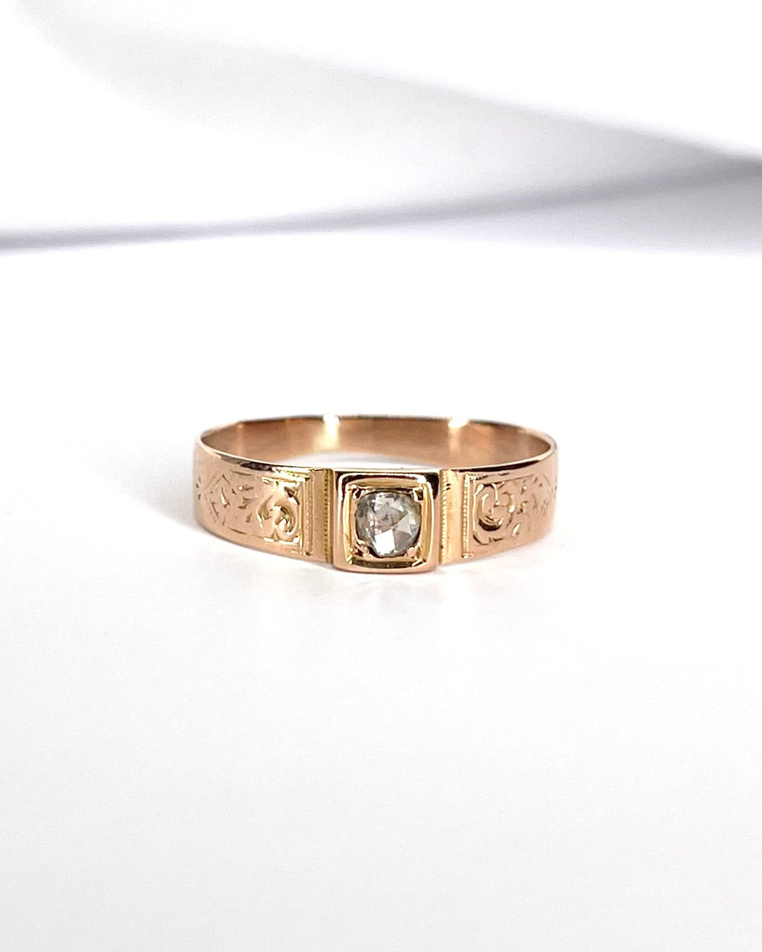 Bague Jonc Diamant Taille Rose 0.25 carat "Ilynia" - Elliade Paris