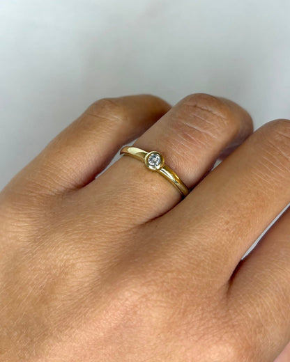 Bague Jonc Diamant &quot;Valentine&quot; - Elliade Paris