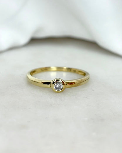 Bague Jonc Diamant &quot;Valentine&quot; - Elliade Paris