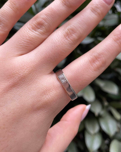 Chevalière Jonc Vintage Diamant &quot;Camille&quot;
