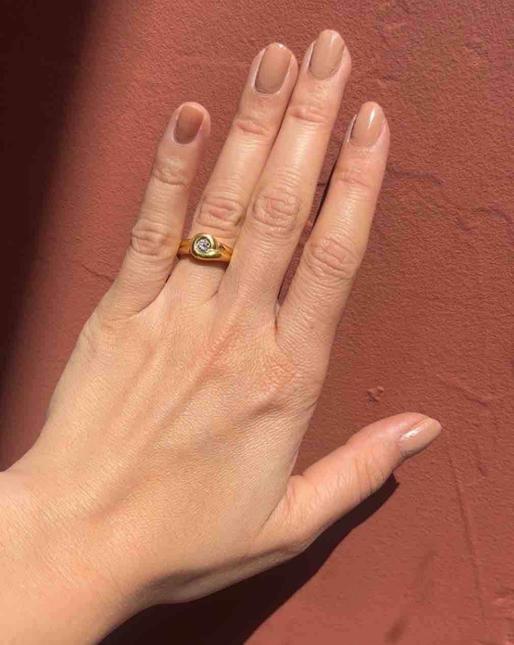 "Clarisse" 0.25 carat Diamond Bangle Ring