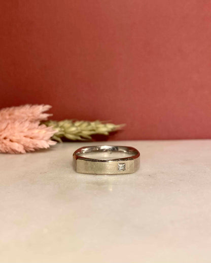 Chevalière Jonc Vintage Diamant &quot;Camille&quot;
