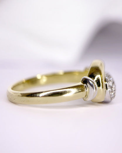 Bague Jonc Diamants 0.29 carat &amp; Or 18 carats 5.49g "Edna" - Elliade Paris