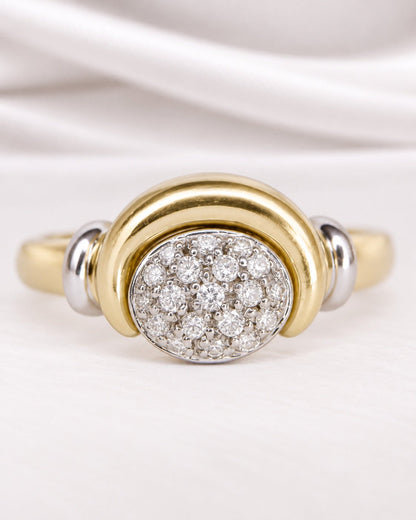 Bague Jonc Diamants 0.29 carat &amp; Or 18 carats 5.49g "Edna" - Elliade Paris