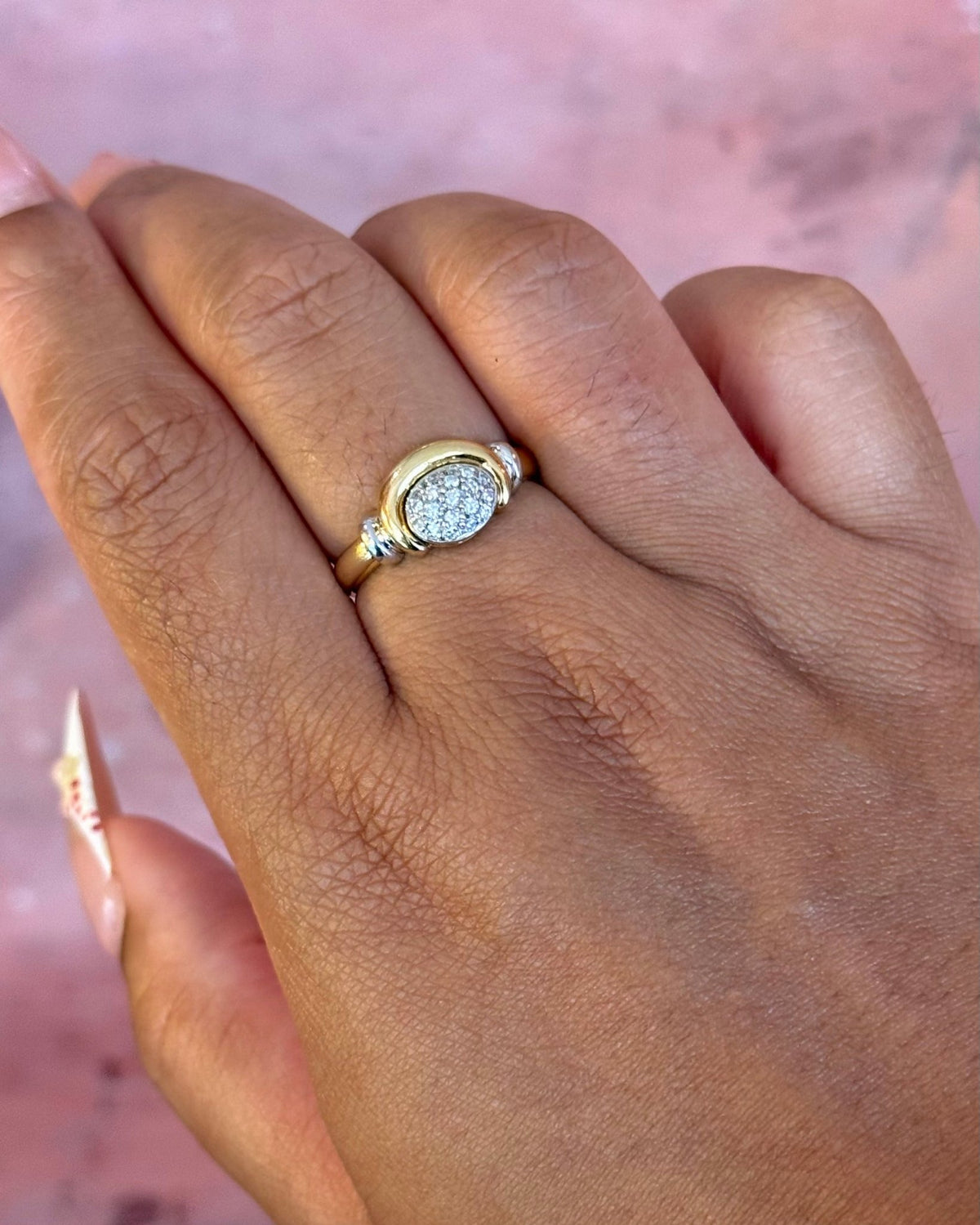 Bague Jonc Diamants 0.29 carat &amp; Or 18 carats 5.49g "Edna" - Elliade Paris