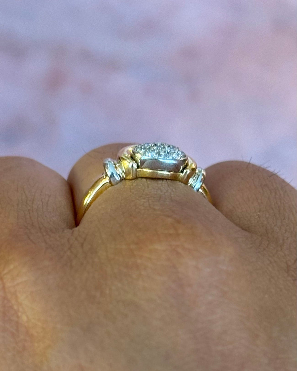 Bague Jonc Diamants 0.29 carat &amp; Or 18 carats 5.49g "Edna" - Elliade Paris