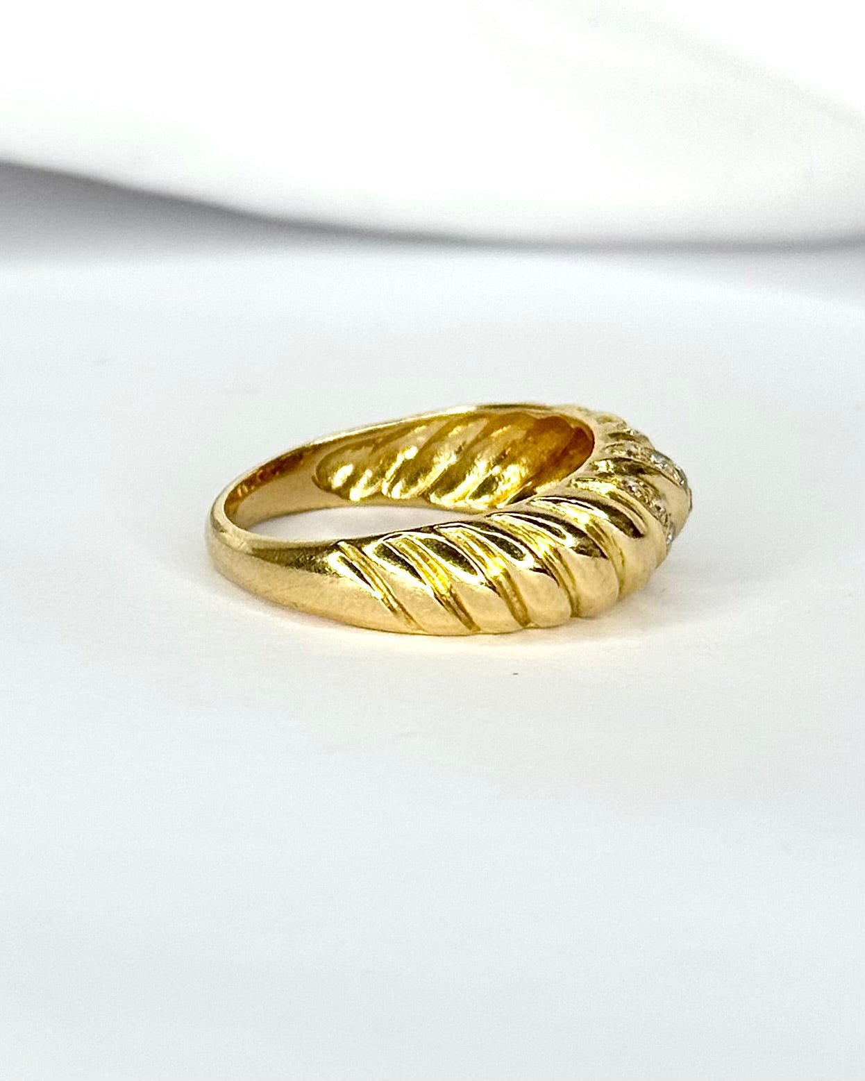 Bague Jonc Diamants 0.34 carat &amp; Or 5.43g "Julia" - Elliade Paris