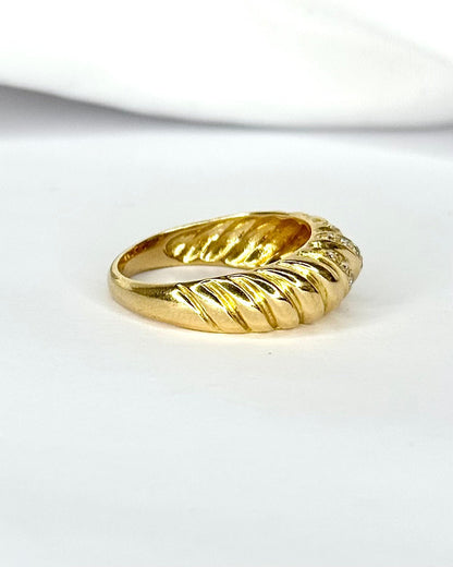 Bague Jonc Diamants 0.34 carat &amp; Or 5.43g "Julia" - Elliade Paris