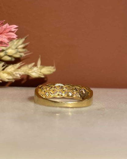 Demi-Alliance vintage 17 Diamants &quot;Astrid&quot;