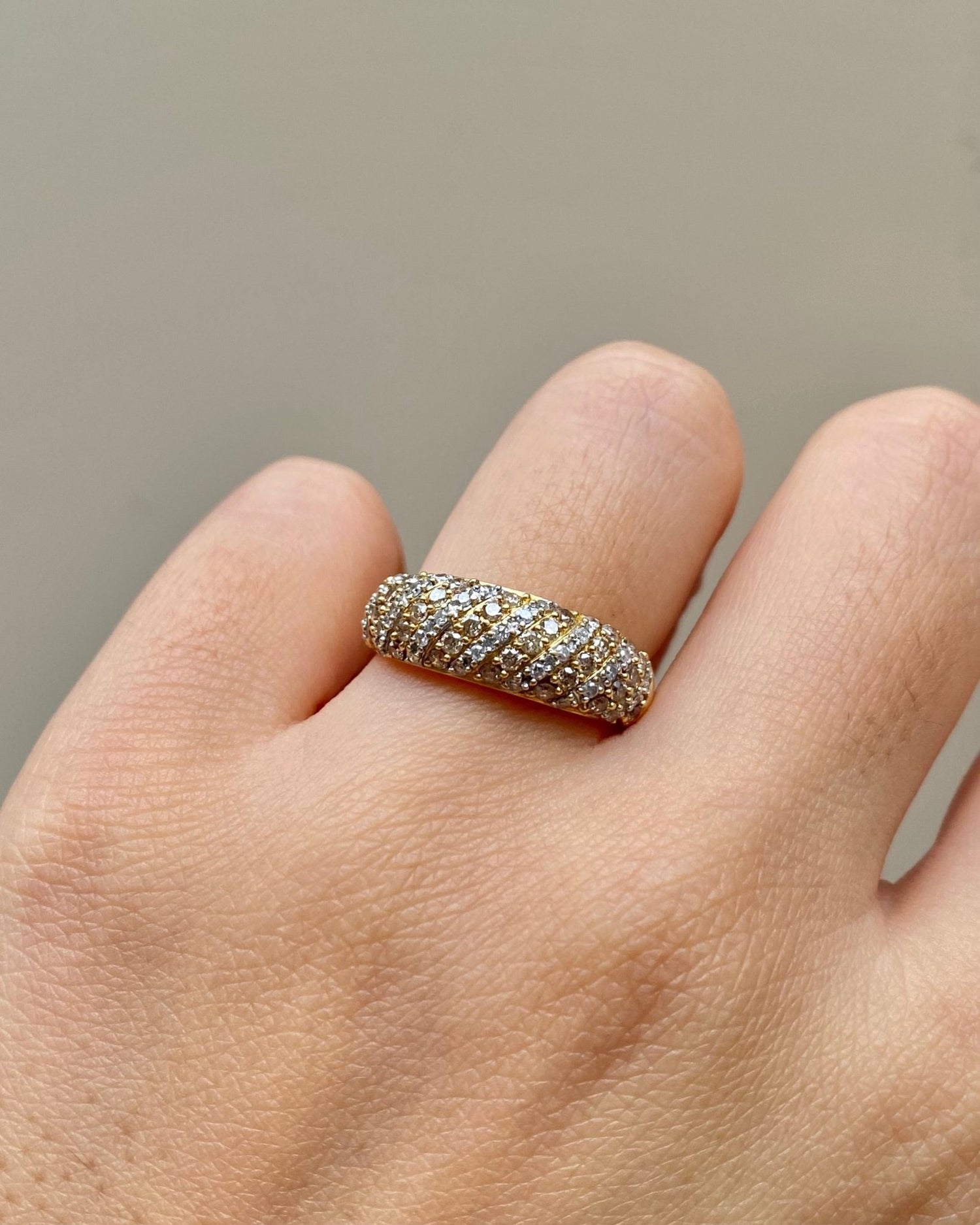 Bague Jonc Diamants Blancs &amp; Jaunes &quot;Fanny&quot; - Elliade Paris