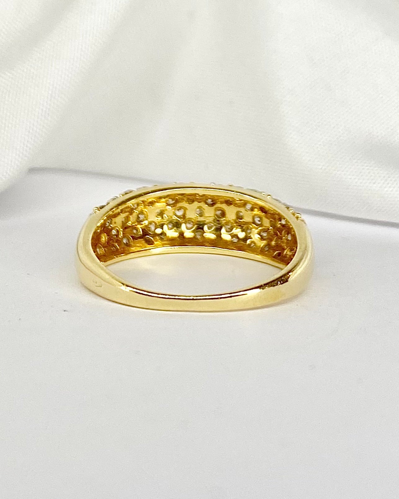 Bague Jonc Diamants Blancs &amp; Jaunes "Fanny" - Elliade Paris