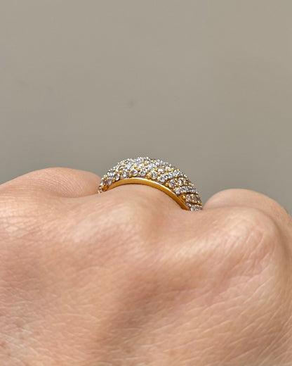 Bague Jonc Diamants Blancs &amp; Jaunes &quot;Fanny&quot; - Elliade Paris