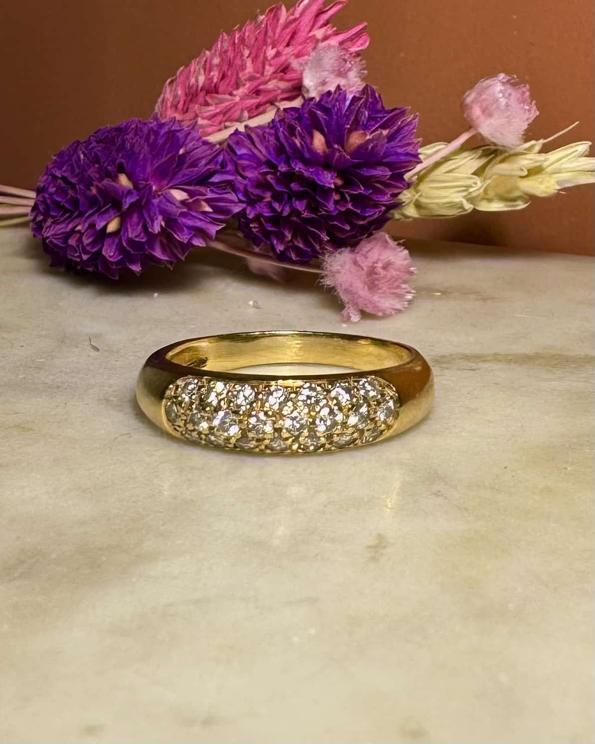 Bague Jonc Diamants "Lumina" - Elliade Paris