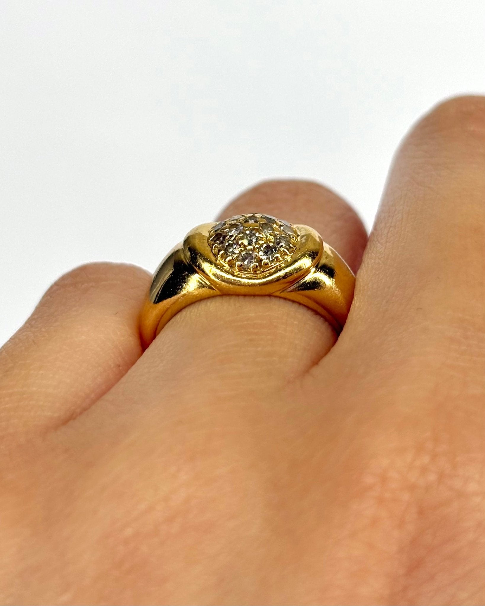 Bague Jonc Diamants &amp; Or 4.79g "Lou" - Elliade Paris