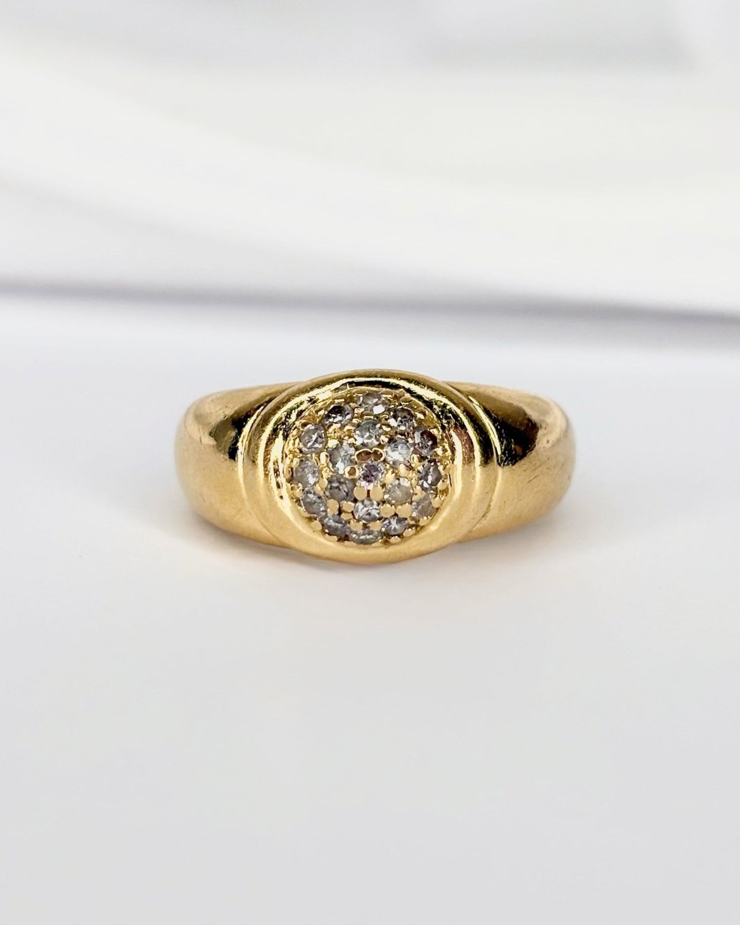 Bague Jonc Diamants &amp; Or 4.79g "Lou" - Elliade Paris