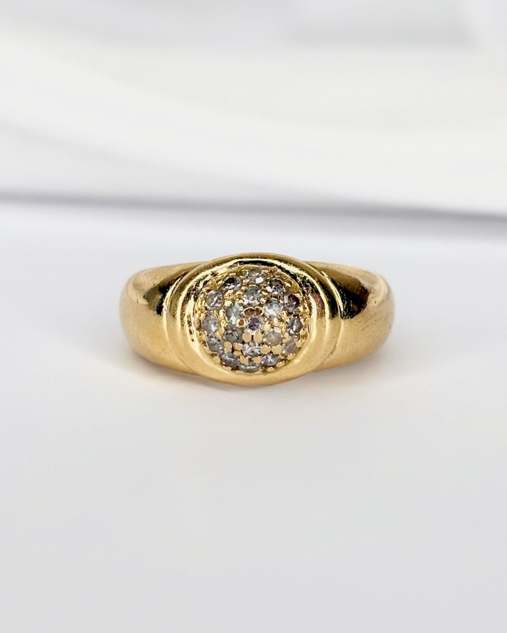 Bague Jonc Diamants &amp; Or 4.79g "Lou" - Elliade Paris