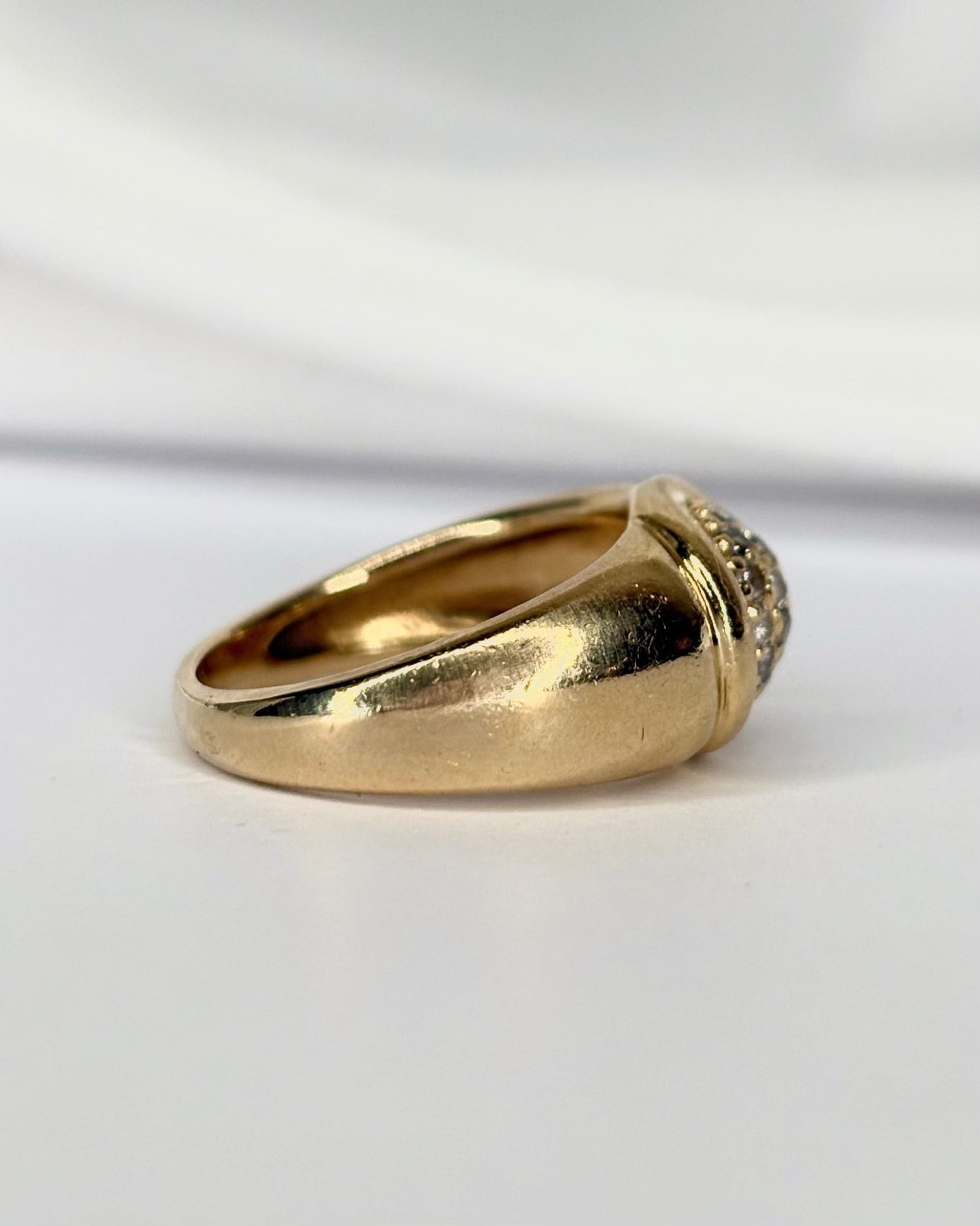 Bague Jonc Diamants &amp; Or 4.79g "Lou" - Elliade Paris