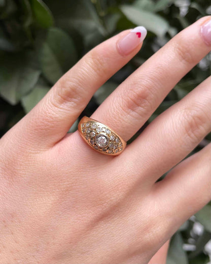 Bague Vintage Jonc 21 Diamants &quot;Cassey&quot;